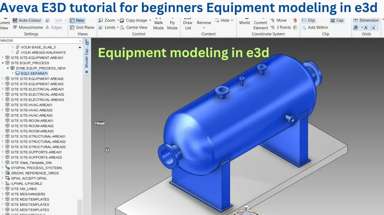 e3d equipment modeling commands