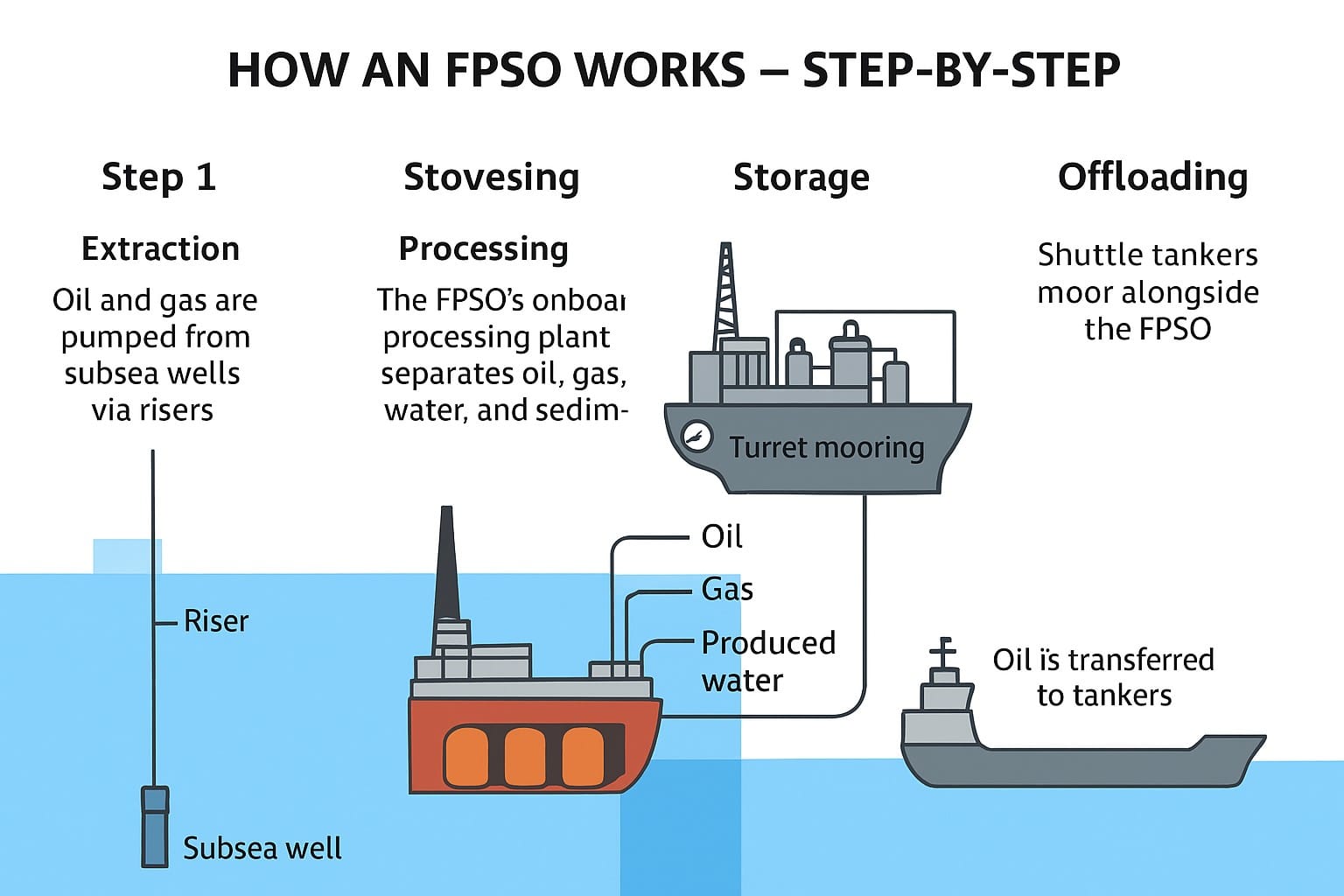How an FPSO Produces Oil and Gas